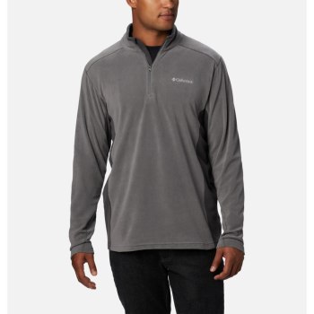 Columbia Klamath Range II Half Zip Fleece, Pullover Grises Para Hombre | 780345-MKL